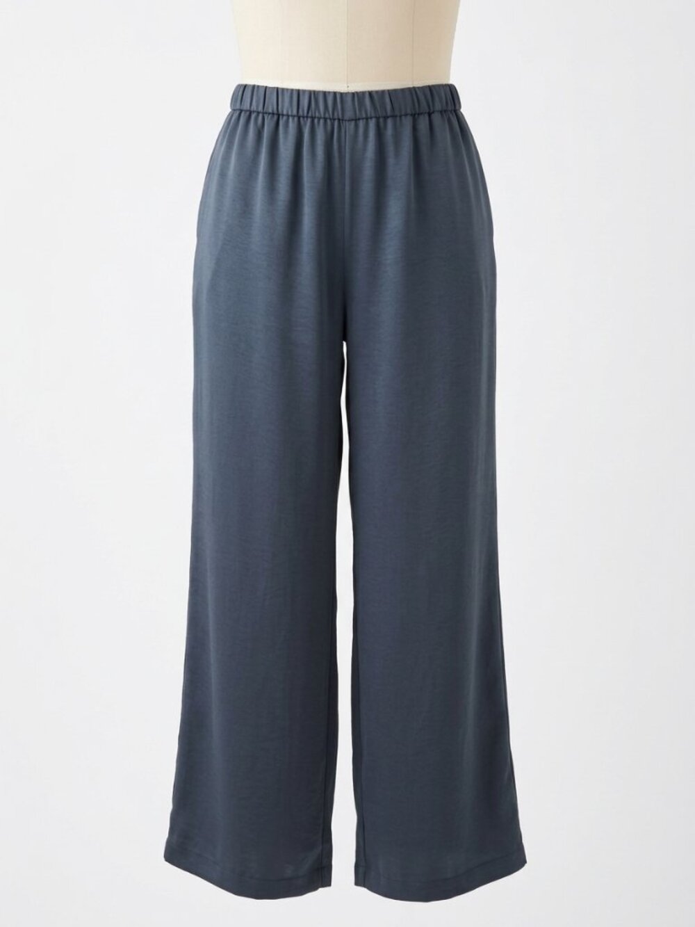 Worthington Navy Wide Leg trouser with Pockets XL Silky Flowy
